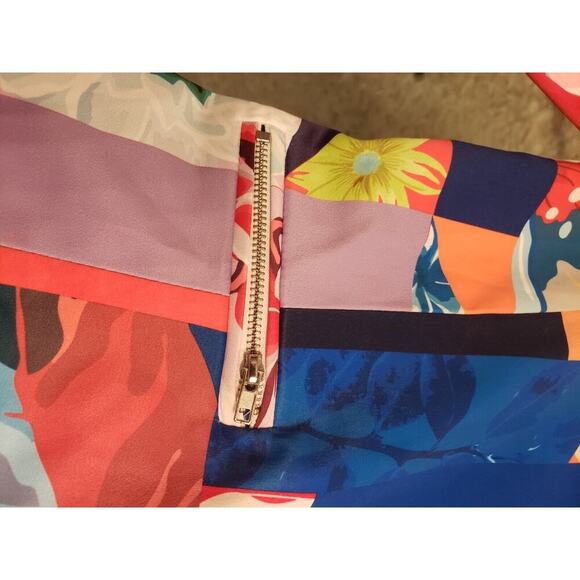 Women's Multicolor Floral Polyester Long Sleeve Open Front Jacket Blazer Size L - Picture 11 of 13